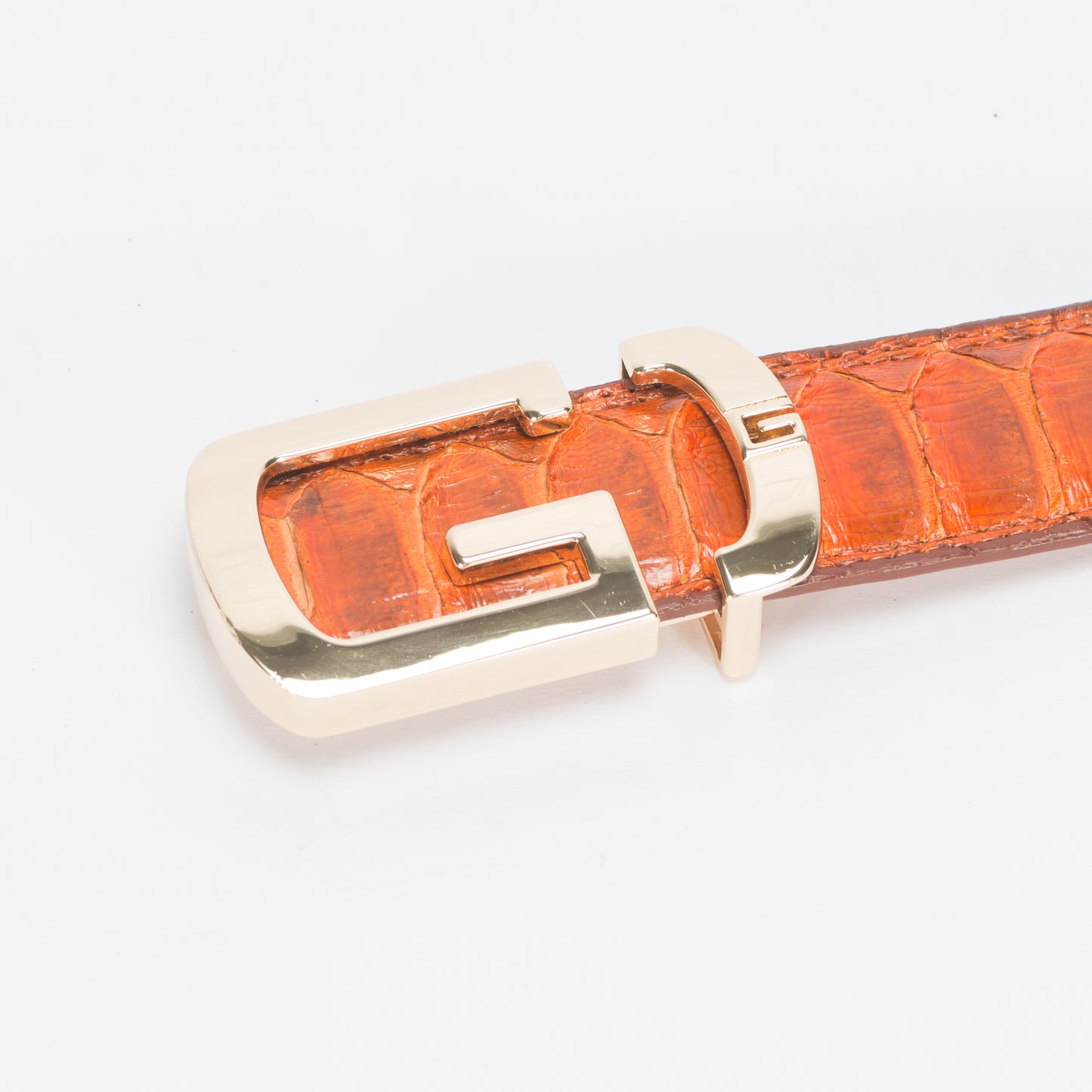 Cinturón Casual Caballero As Glam Piel Exótica Pitón Premium Color Miel Forro Piel Bovino