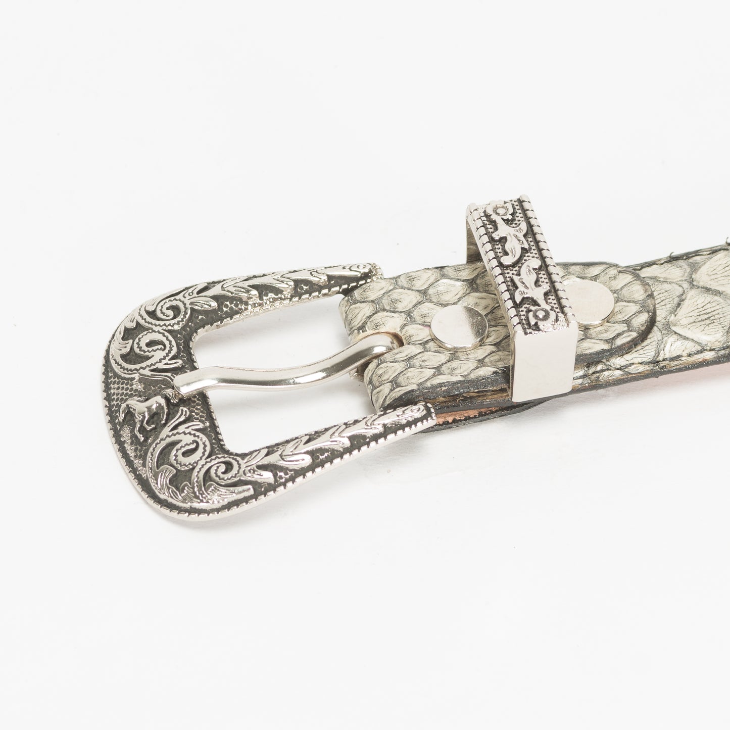 Cinturón Casual Dama As Glam Piel Exótica Pitón Premium Color Natural Forro Piel Bovino