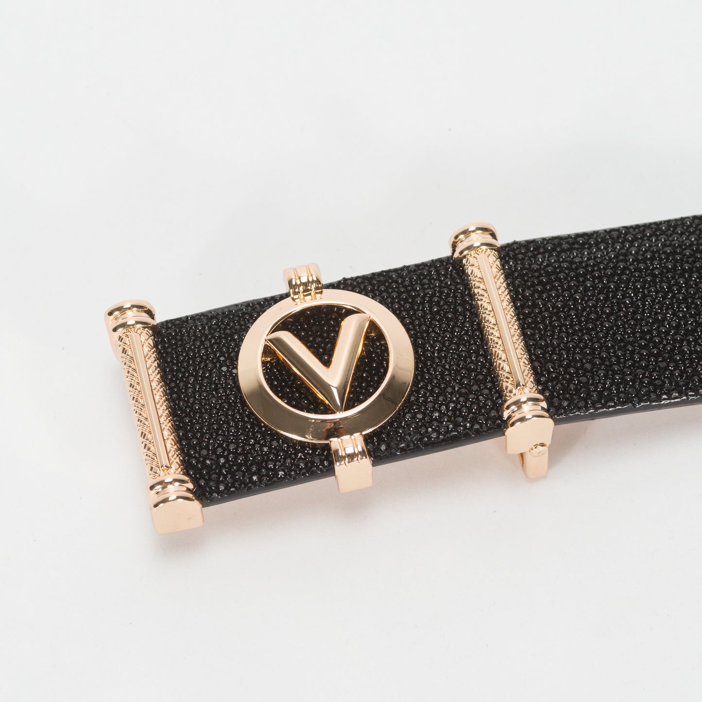 Cinturón Casual Caballero As Glam Piel Exótica Mantarraya Premium Color Negro Forro Piel Bovino