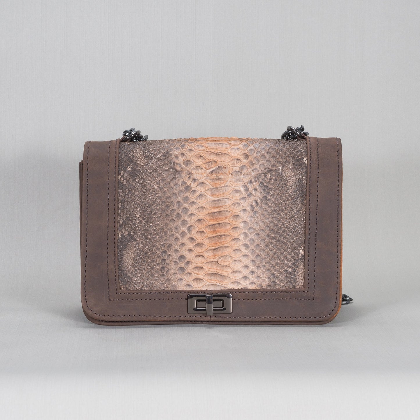 Bolsa Dama As Glam Exotic Leather en piel de Pitón con piel de Ternera