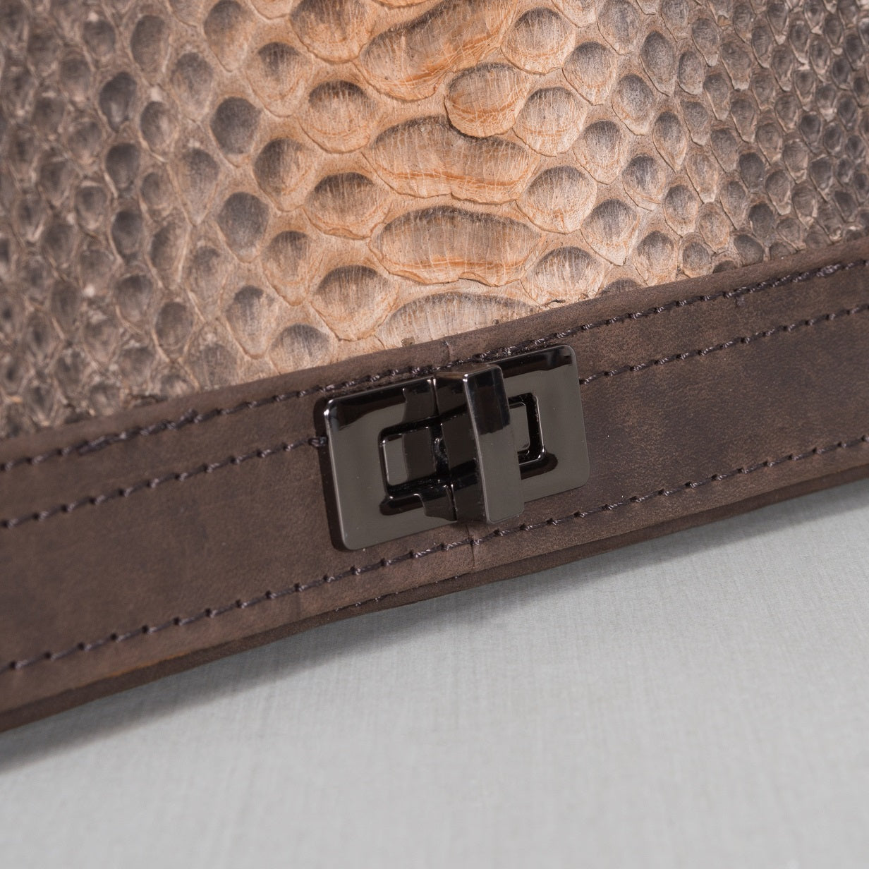 Bolsa Dama As Glam Exotic Leather en piel de Pitón con piel de Ternera
