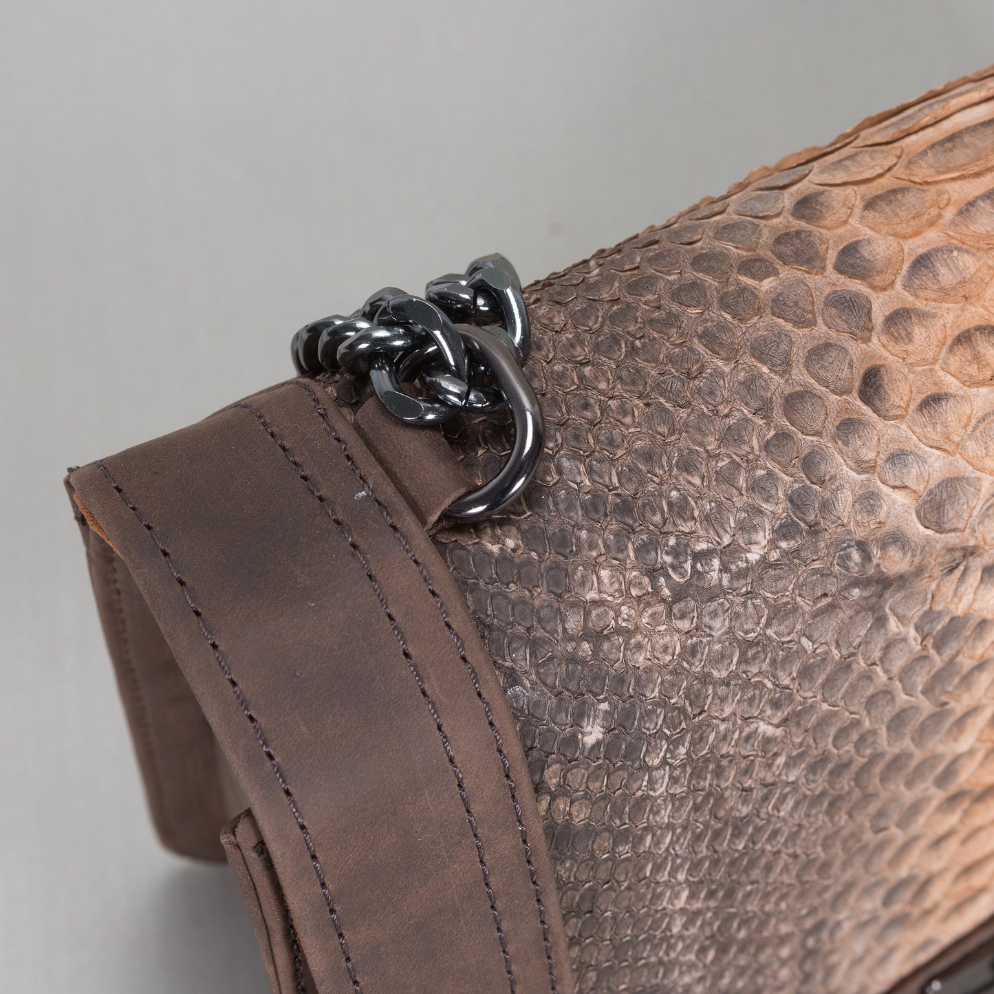 Bolsa Dama As Glam Exotic Leather en piel de Pitón con piel de Ternera