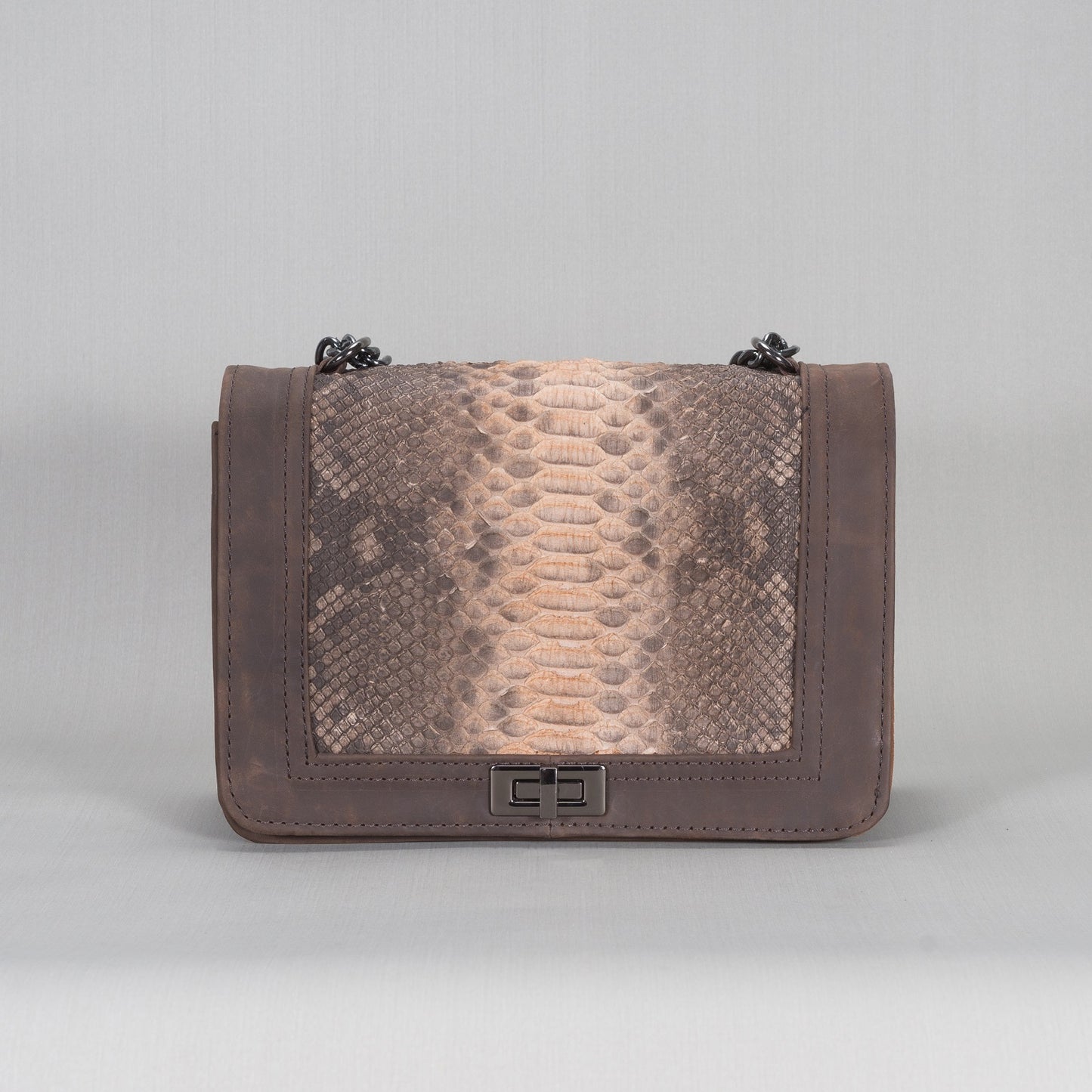 Bolsa Dama As Glam Exotic Leather en piel de Pitón con piel de Ternera