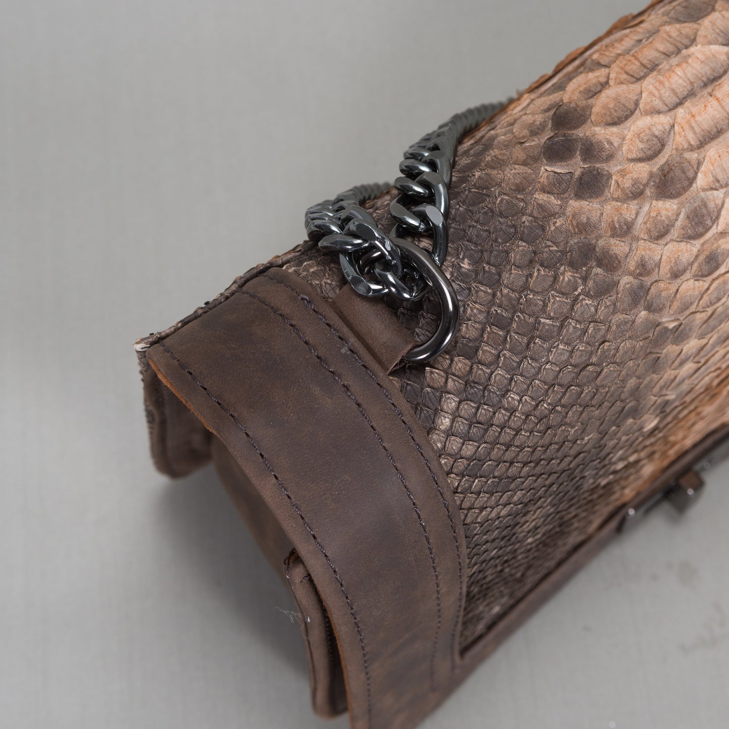 Bolsa Dama As Glam Exotic Leather en piel de Pitón con piel de Ternera