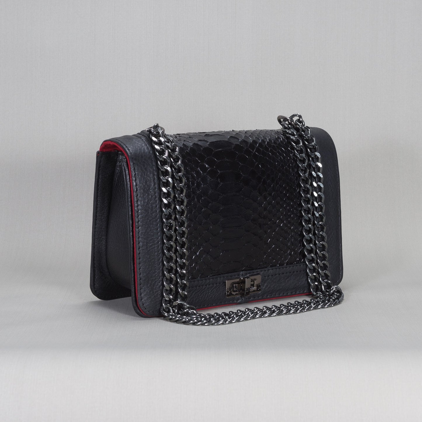 Bolsa Dama As Glam Exotic Leather en piel de Pitón con piel de Ternera