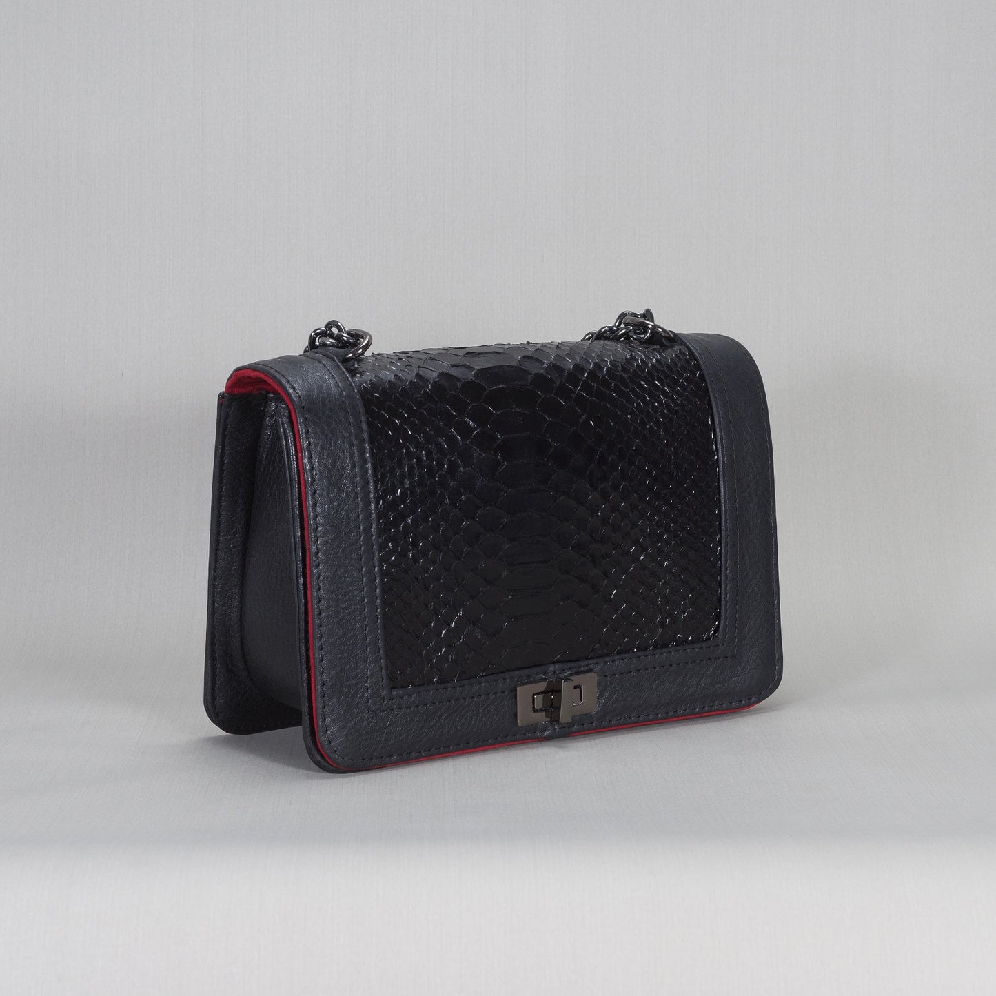 Bolsa Dama As Glam Exotic Leather en piel de Pitón con piel de Ternera