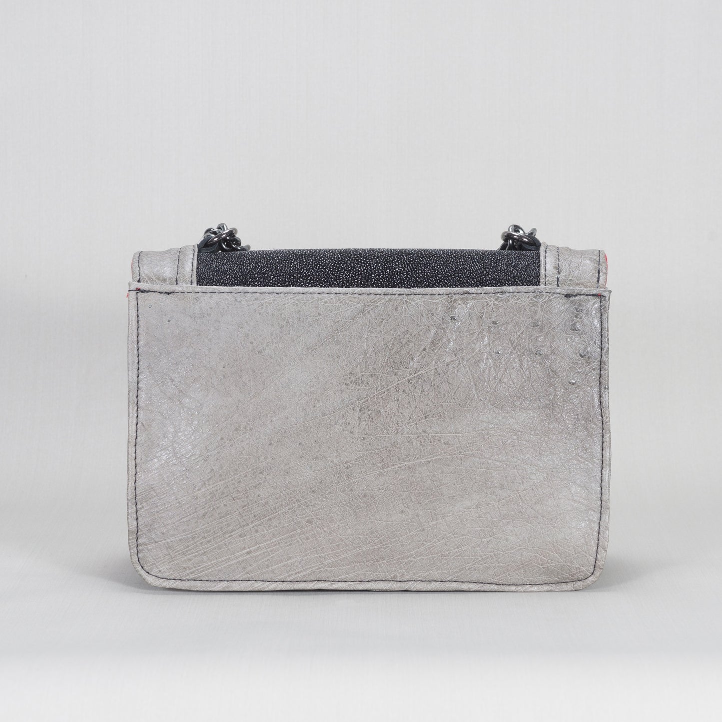 Bolsa Dama As Glam Exotic Leather en piel de Avestruz y piel genuina de Mantarraya