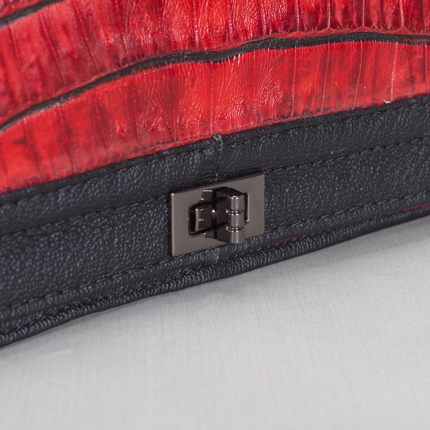 Bolsa Dama As Glam Exotic Leather en Piel de Ternera y piel genuina de Cocodrilo brillante