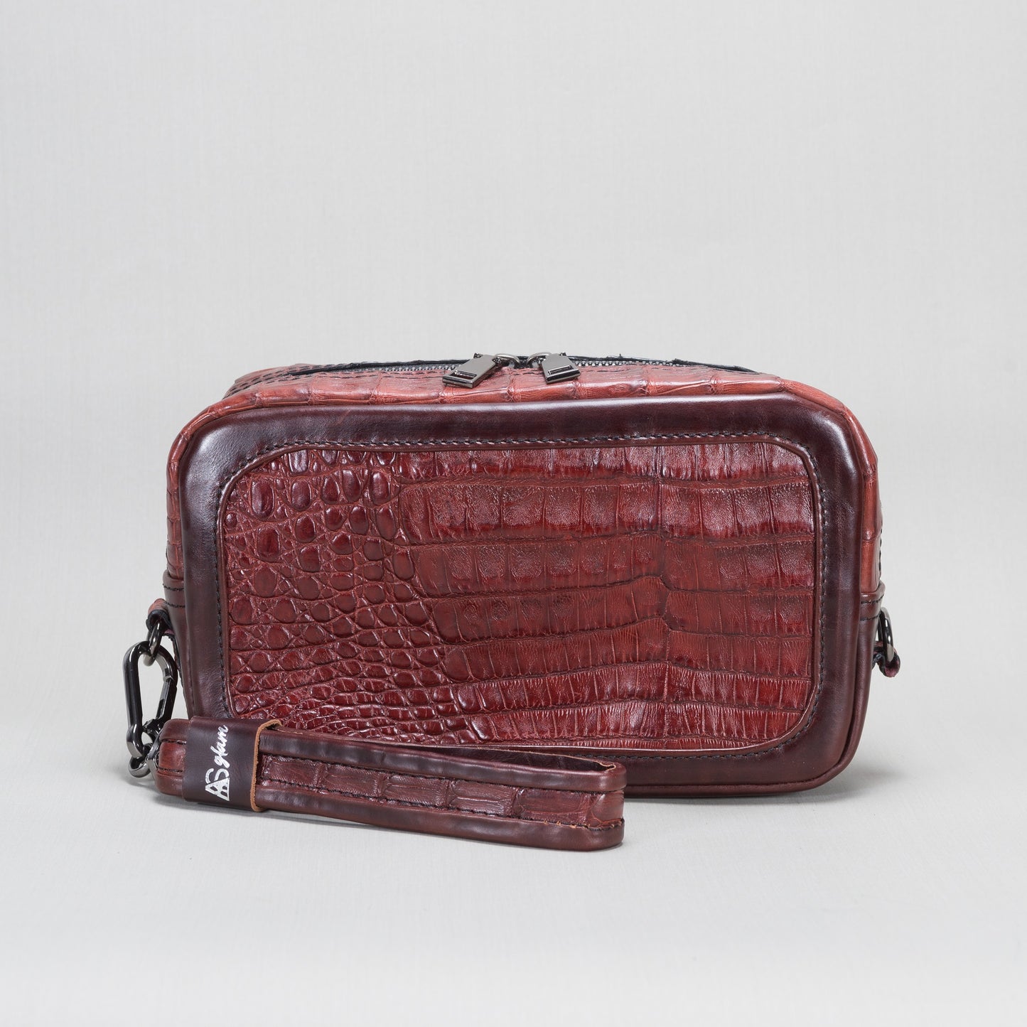 Cross Body Unisex AS GLAM Exotic Leather en Piel de Ternera y Cocodrilo Genuino.